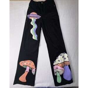 PASTEL NEON MUSHROOM UFO JEANS Size 7